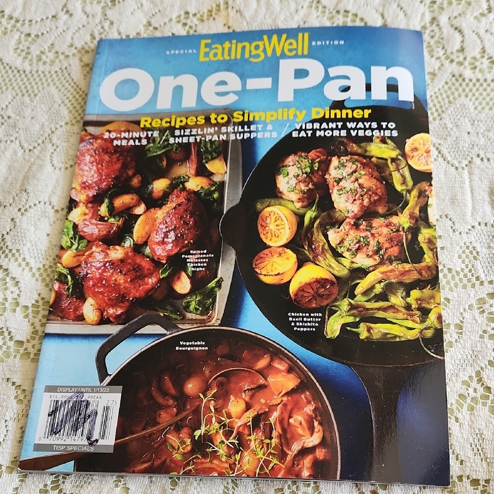 4/$15 Eating WELL One-Pan Cookbook Magazine Special Edition 1/23